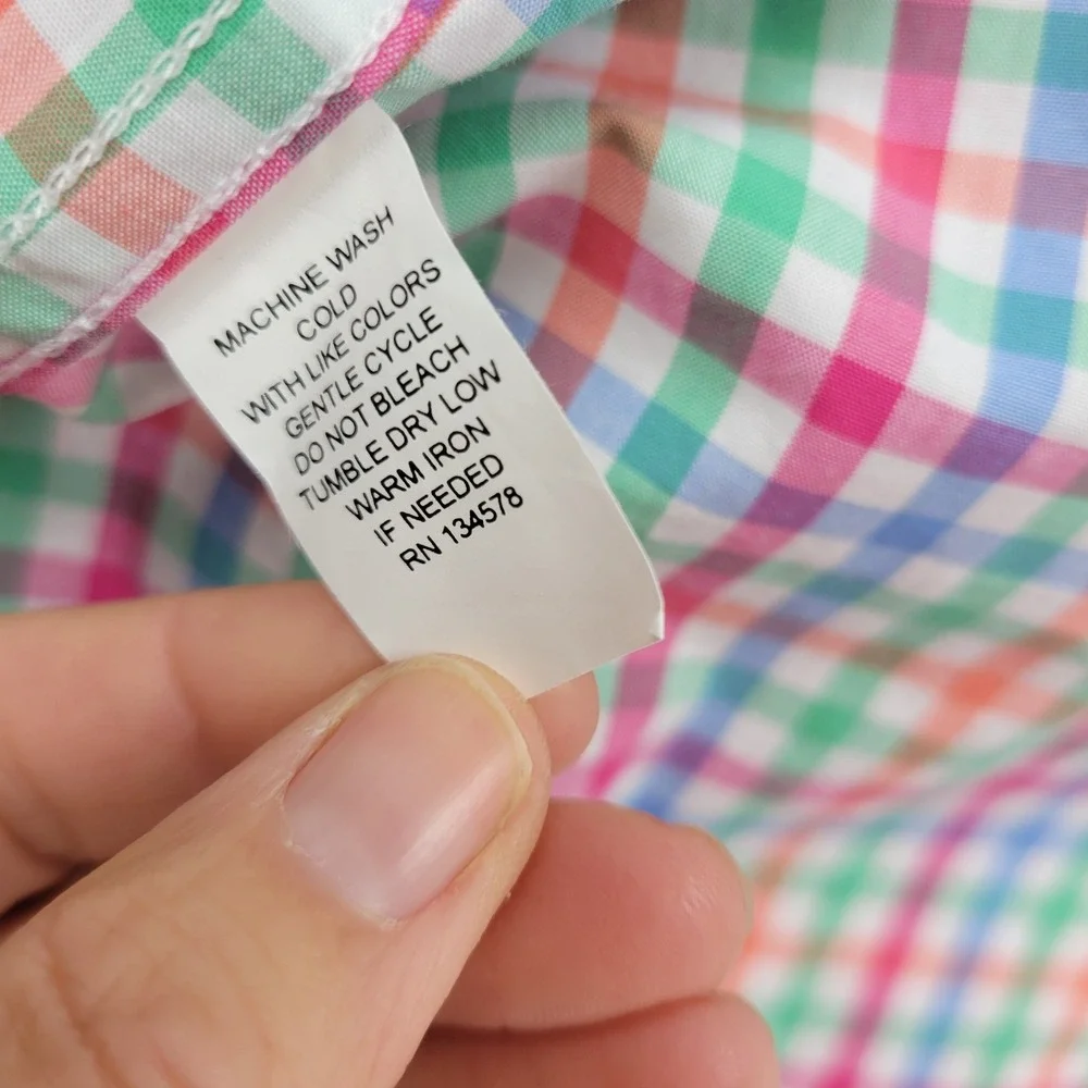 Vineyard Vines Kids Whale Shirt Long Sleeve Plaid Button Up Size L‎ (16-18)